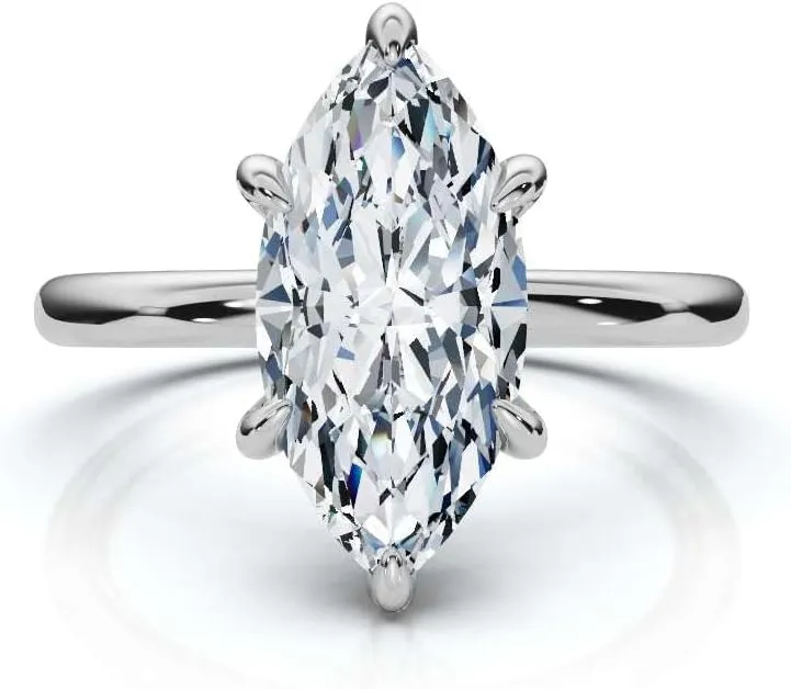 1 CT Moissanite Engagement Ring 10K 14K 18K Solid Gold & 925 Sterling Silver Hidden Halo Moissanite Ring For Women