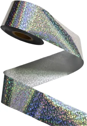 1 roll 120m Holographic Nail Foil Paper Laser Silver Transfer Foil Decals NailMAD Metal Colors Nail Art Foils for Women Manicure Decorations (838)