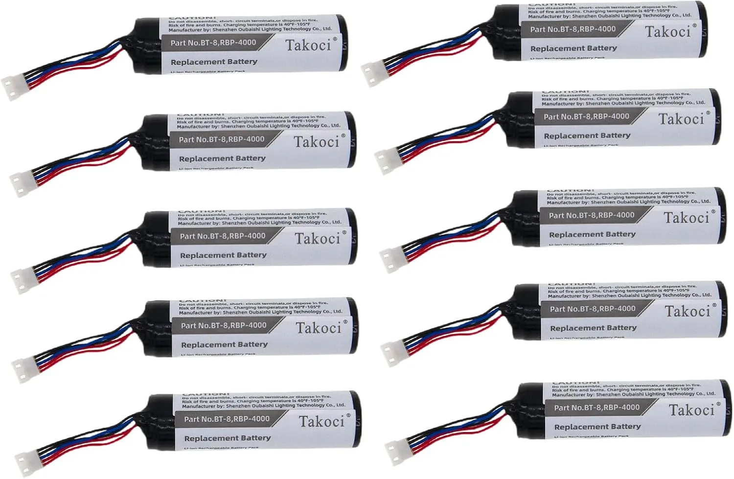 （10-Pack BT-8 Battery Replacement for Gryphon/Datalogic GM4100 GM4130 GM4400 GM4430 GBT4400 GBT4430,fits Part Number RBP-4000 128000894 Barcode Scanner Battery 3400mAh