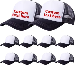 10 Pack of Blank Trucker Hat Bulk Men and Women Hats Bulk DIY Graffiti Mesh Hat Hot Stamping Hats