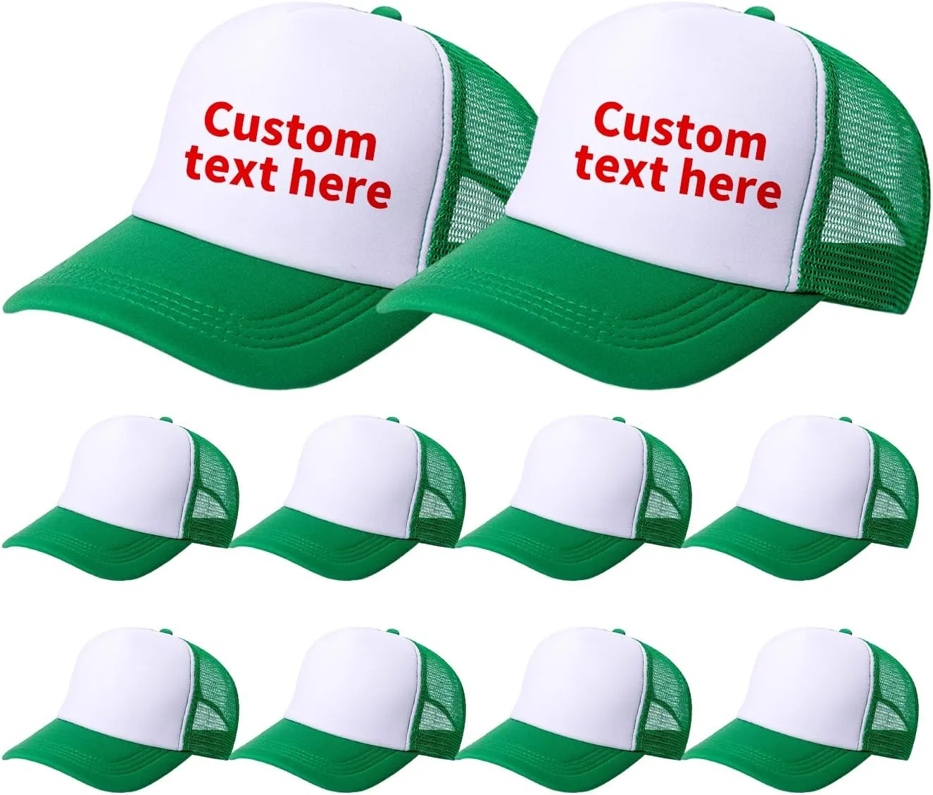 10 Pack of Blank Trucker Hat Bulk Men and Women Hats Bulk DIY Graffiti Mesh Hat Hot Stamping Hats