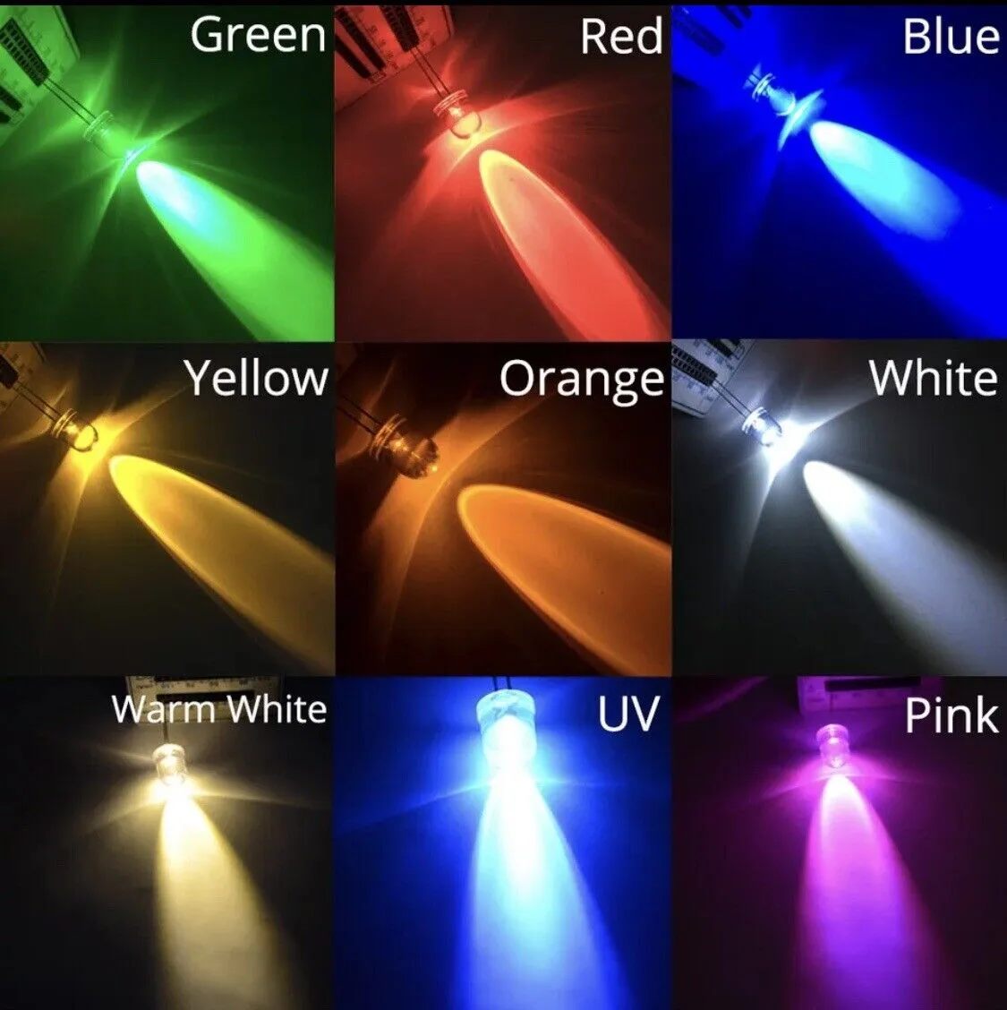 10pcs  10mm 12V Prewired 1.5Hz FLASHING Clear Top Leds All Colours Hobby DIY