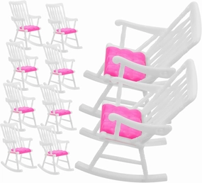 10Pcs Miniature Furniture for Dollhouse Adorable Mini Rocking Chair Accessories Highly Realistic Decor for Micro Landscaping and Crafts Unique Miniature Duck Theme