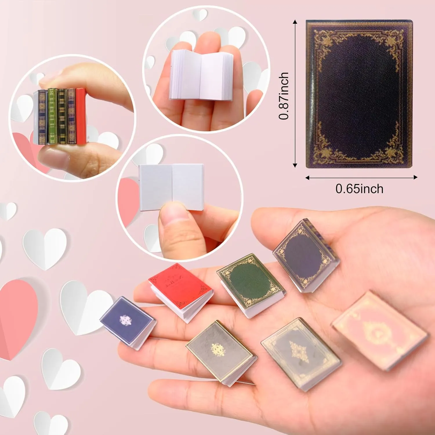 110 Pcs 1: 12 Scale Miniatures Dollhouse Books Mini Dollhouse Books Model Miniature Dollhouse Accessories Decoration for DIY Projects Dollhouse Boys Girls Toy Supplies