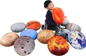 12 Piece Outer Space Decor Pillow Covers for Bed Room, Plush Planets Throw Pillow Covers Outer Space Planet for Living Room 20x20in