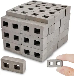 120 Pcs Mini Bricks 1/12 Scale Landscaping Model Tiny DIY Construction Buildings for Dollhouse Accessories Building Set