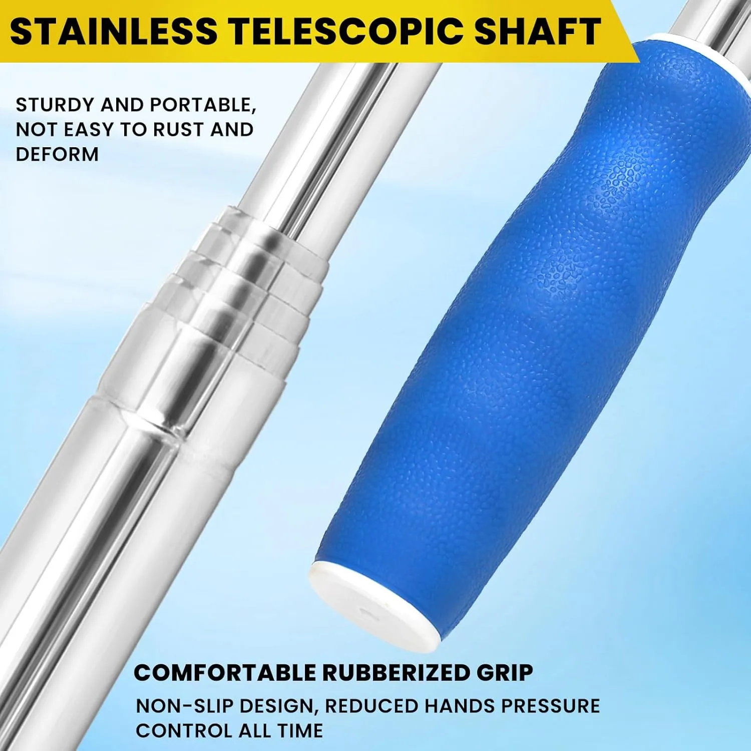 12Ft/9Ft Golf Ball Retriever Telescopic for Water, Golf Ball Grabber Stainless Steel Ball Retriever Tool Golf Ball Picker