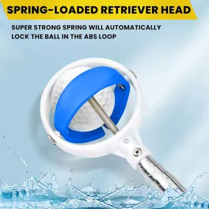 12Ft/9Ft Golf Ball Retriever Telescopic for Water, Golf Ball Grabber Stainless Steel Ball Retriever Tool Golf Ball Picker