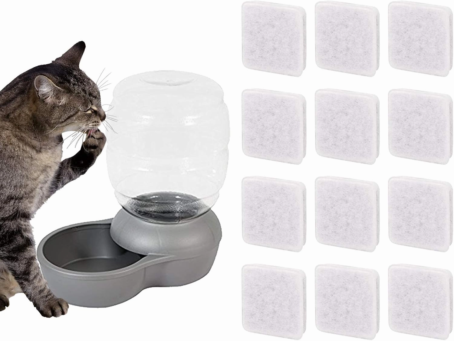 12Pack Pet Water Filters-Petmate Replendish and Petmate Mason Compatible Ultra-Fine Charcoal Water Filters