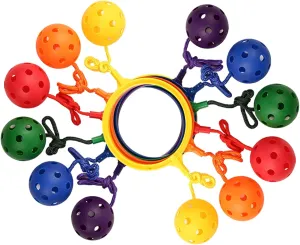 12PCS Skip It Toy for Girls Plastic Ankle Skip Ball Coordination Fitness Sports Ball Set for Boys Girls