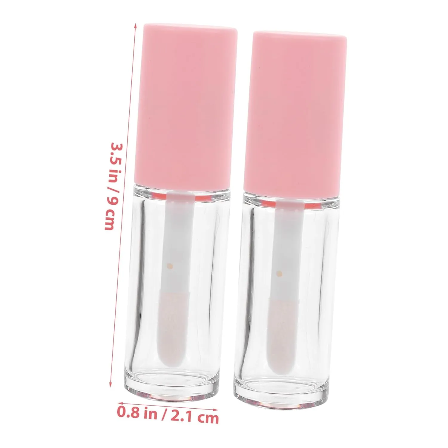 15 Pcs 10ml Large Lip Brush Clear Lip Gloss Refillable Lip Gloss Tube Mini Sample Tubes Lipstick Bottles Empty Containers Mini Lip Gloss Tubes Empty Pink Pet