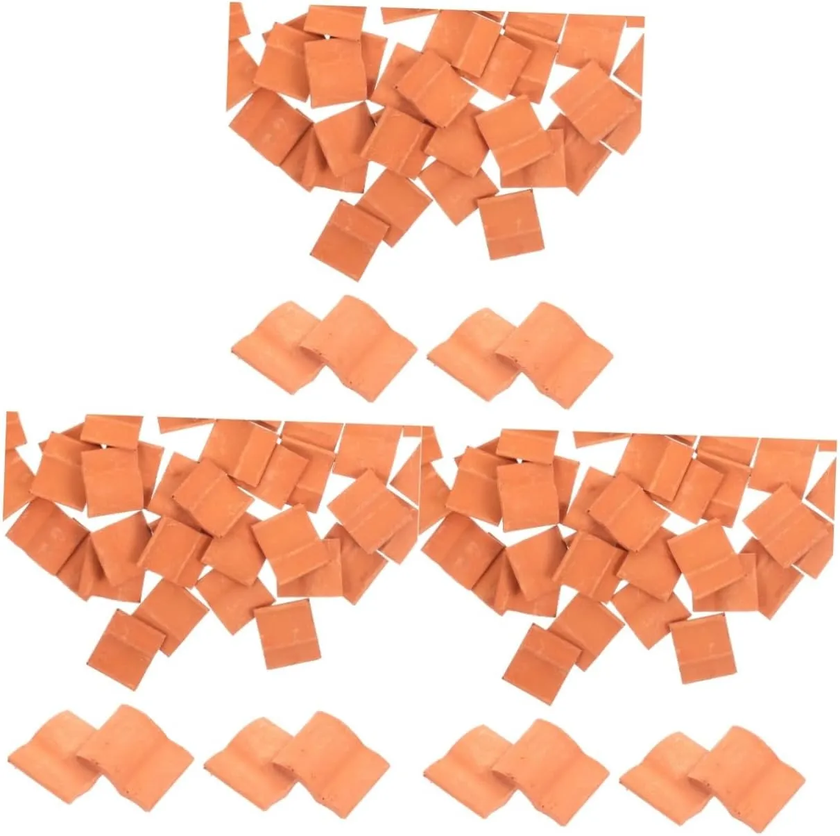 150pcs Miniature Roof Tiles Lifelike Tiny Blocks for Models for Boys and Girls Crafts Garden Decor for Creative Projects and Model Building