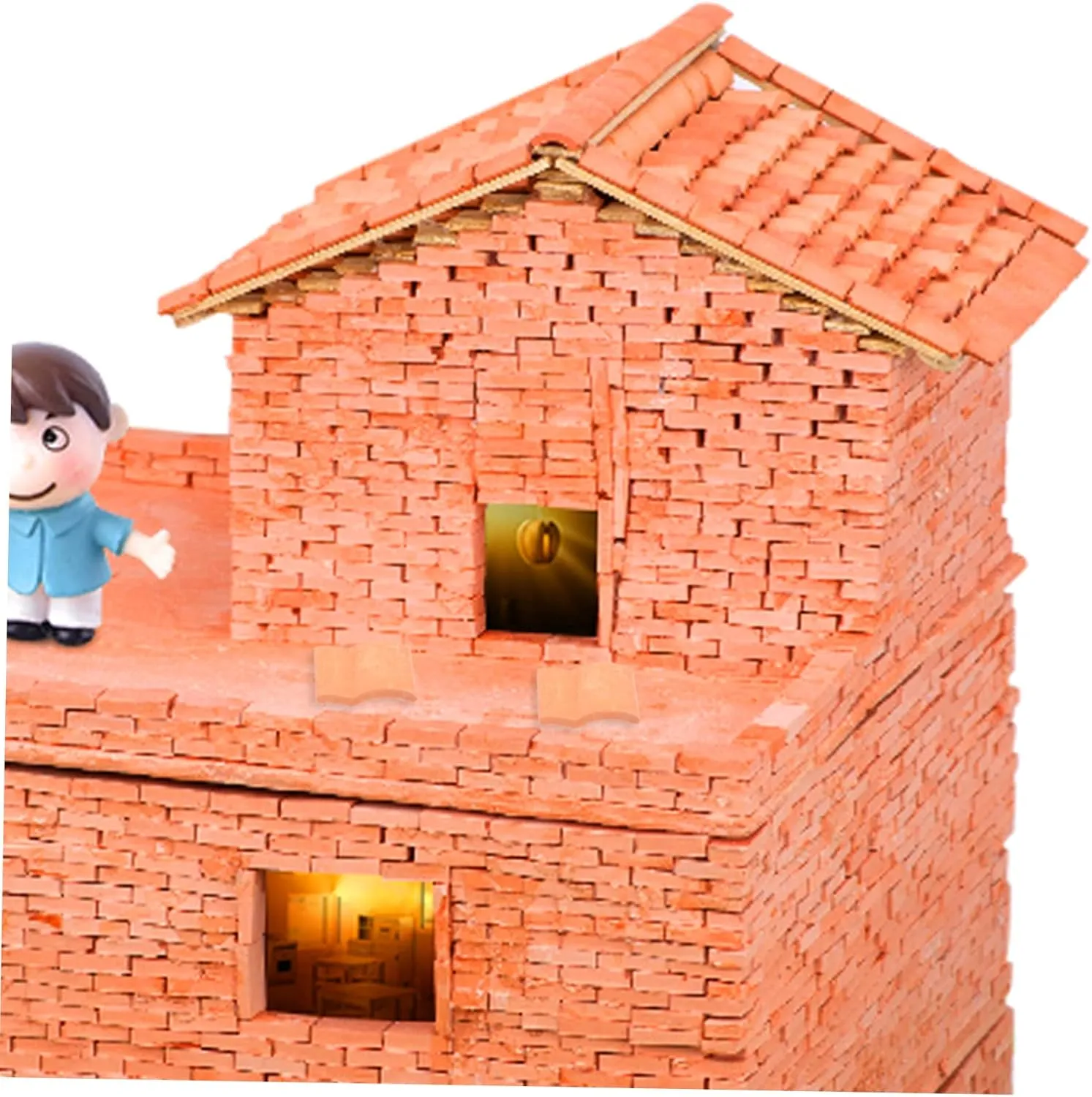 150pcs Miniature Roof Tiles Lifelike Tiny Blocks for Models for Boys and Girls Crafts Garden Decor for Creative Projects and Model Building