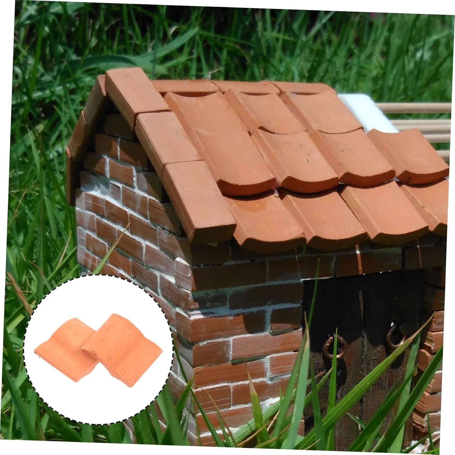 150pcs Miniature Roof Tiles Lifelike Tiny Blocks for Models for Boys and Girls Crafts Garden Decor for Creative Projects and Model Building