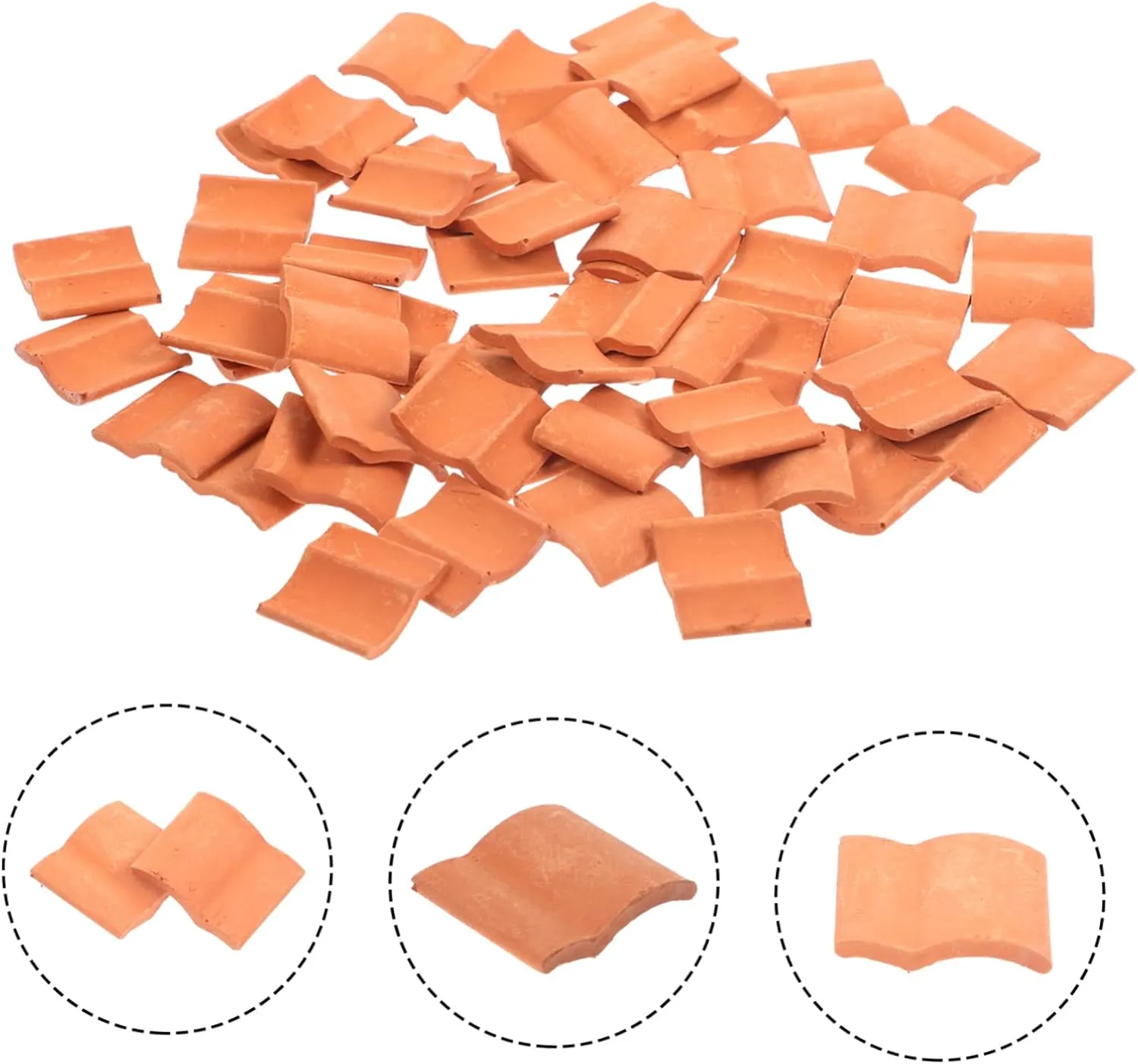 150pcs Miniature Roof Tiles Lifelike Tiny Blocks for Models for Boys and Girls Crafts Garden Decor for Creative Projects and Model Building
