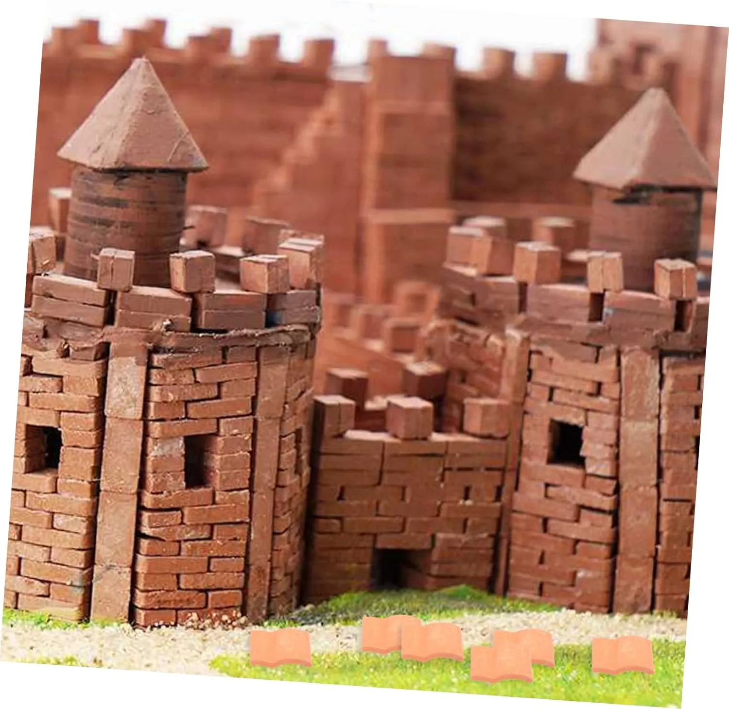 150pcs Miniature Roof Tiles Lifelike Tiny Blocks for Models for Boys and Girls Crafts Garden Decor for Creative Projects and Model Building