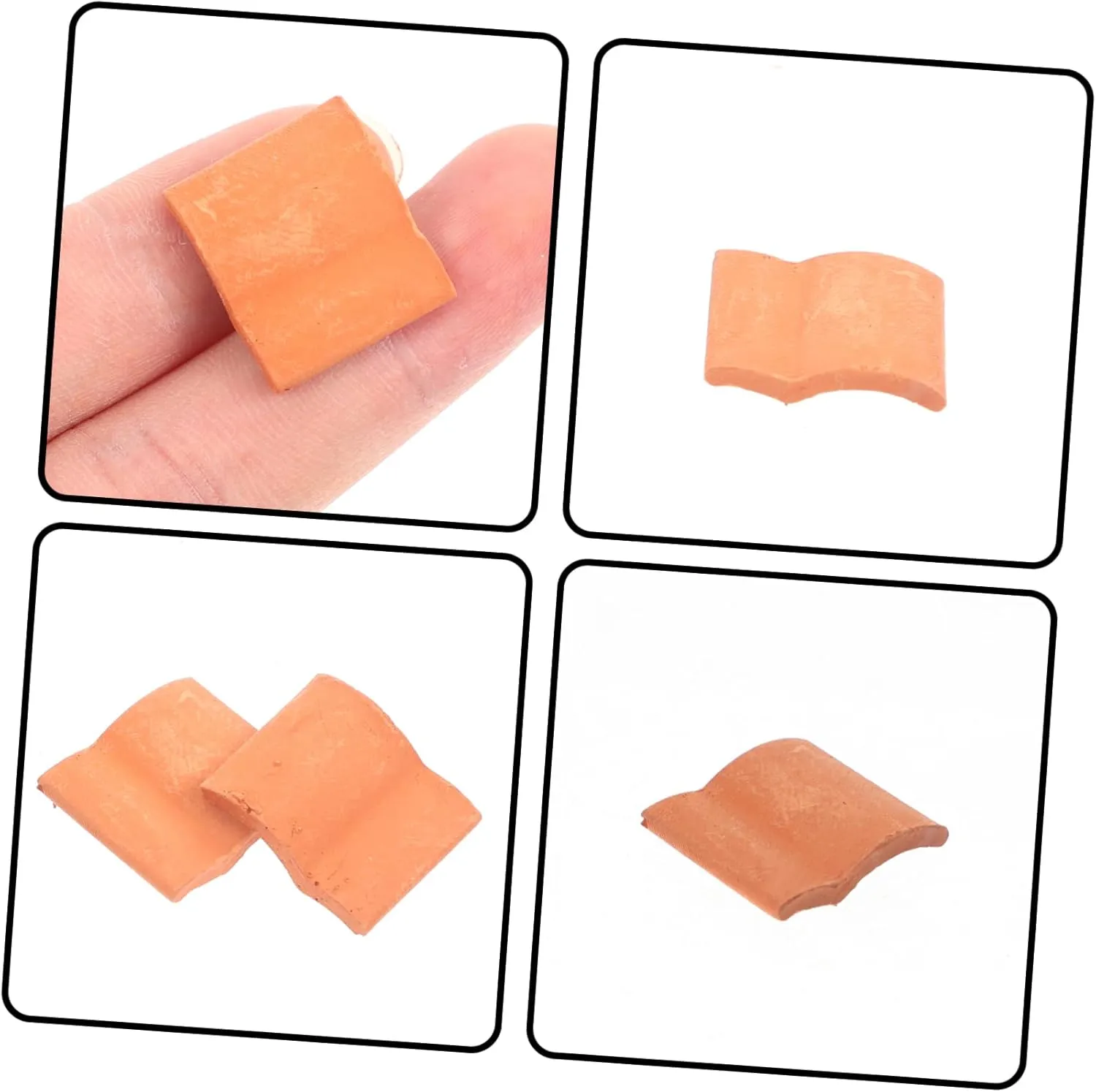 150pcs Miniature Roof Tiles Lifelike Tiny Blocks for Models for Boys and Girls Crafts Garden Decor for Creative Projects and Model Building