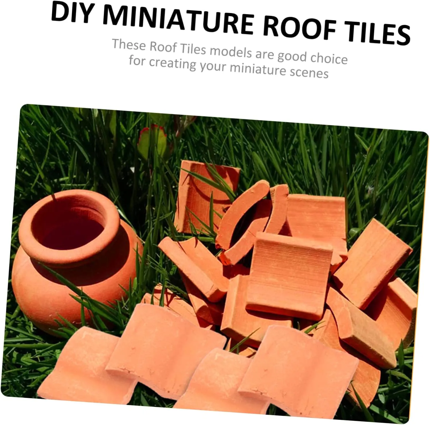 150pcs Miniature Roof Tiles Lifelike Tiny Blocks for Models for Boys and Girls Crafts Garden Decor for Creative Projects and Model Building