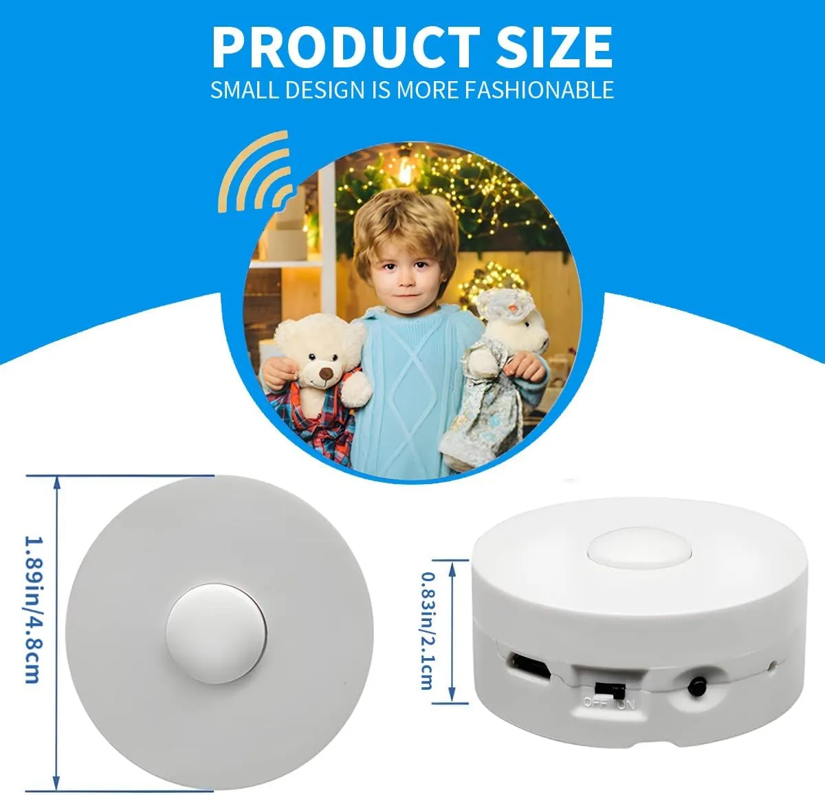 16 Minutes Voice Recorder, Record Custom Message for Plush Toy, Stuffed Bear Toy, Baby Doll Toy, and Pillow