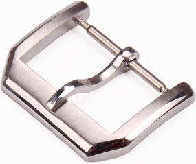 18mm 20mm Solid Stainless Steel Watch Buckle Silver Brushed Polished Watchbands Strap Clasp(20mm)