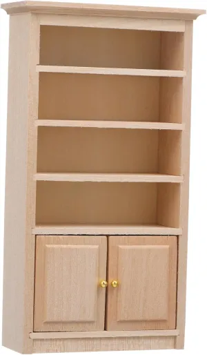1pc Miniature Wooden Bookshelf Model for Dollhouse Supply Lightweight Design European Style Furniture for Scene Decoration for Bedroom and Dressing Room