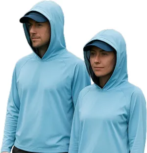 2-in-1 Cooling Mosquito Jacket with Hood for Men & Women - UPF 50  Sun Protection with Adjustable Face Mesh