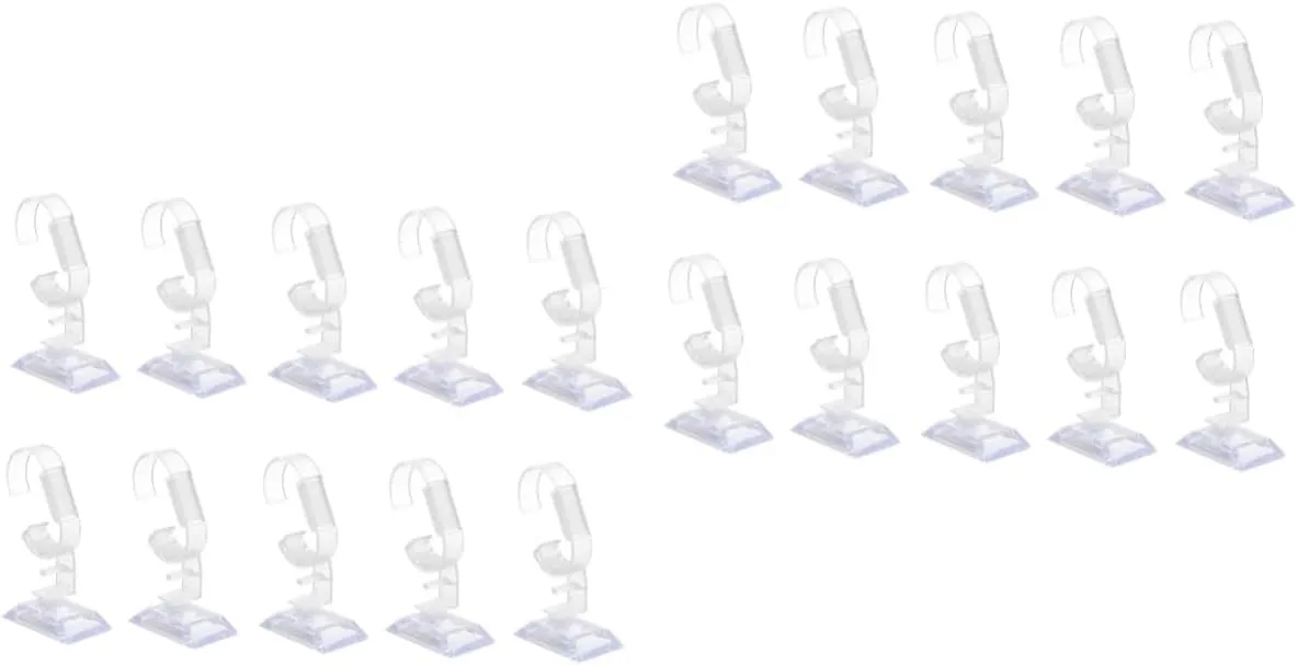 20pcs Transparent Plastic Watch Display Stand c Jewelry Rack for Home Shop Dresser Protects Watches Jewelry from Damage and Scratches