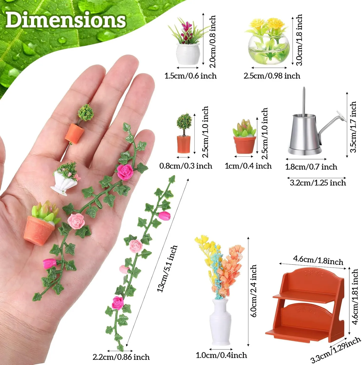 26 Pieces Dollhouse Plant Miniature Bonsai Mini Potted Plant Flower Model Tiny Fake Greenery Ornament Dollhouse Decoration for Boy Girl(Stylish Style)