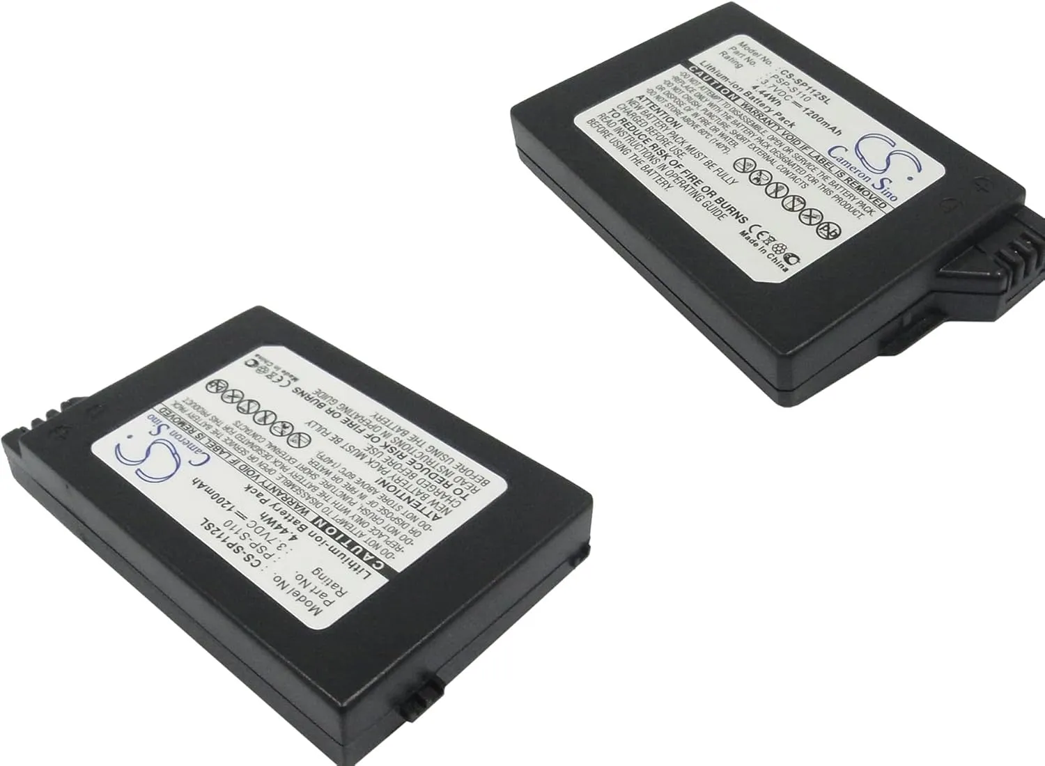 2PCS 1200mAh/3.7V PSP-S110 Replacement Battery for Lite, PSP 2th, PSP-2000, PSP-3000, PSP-3001, PSP-3004, PSP-3008, Silm Li-ion