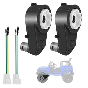 2Pcs 24V Electric Motor Gearbox Powered for Kids Ride On Toys Car,RS555 24V 40000RPM Powered High Speed Wheels Motor Gearbox Engine RS555 Drive Engine Trax Upgrade Replacement Parts