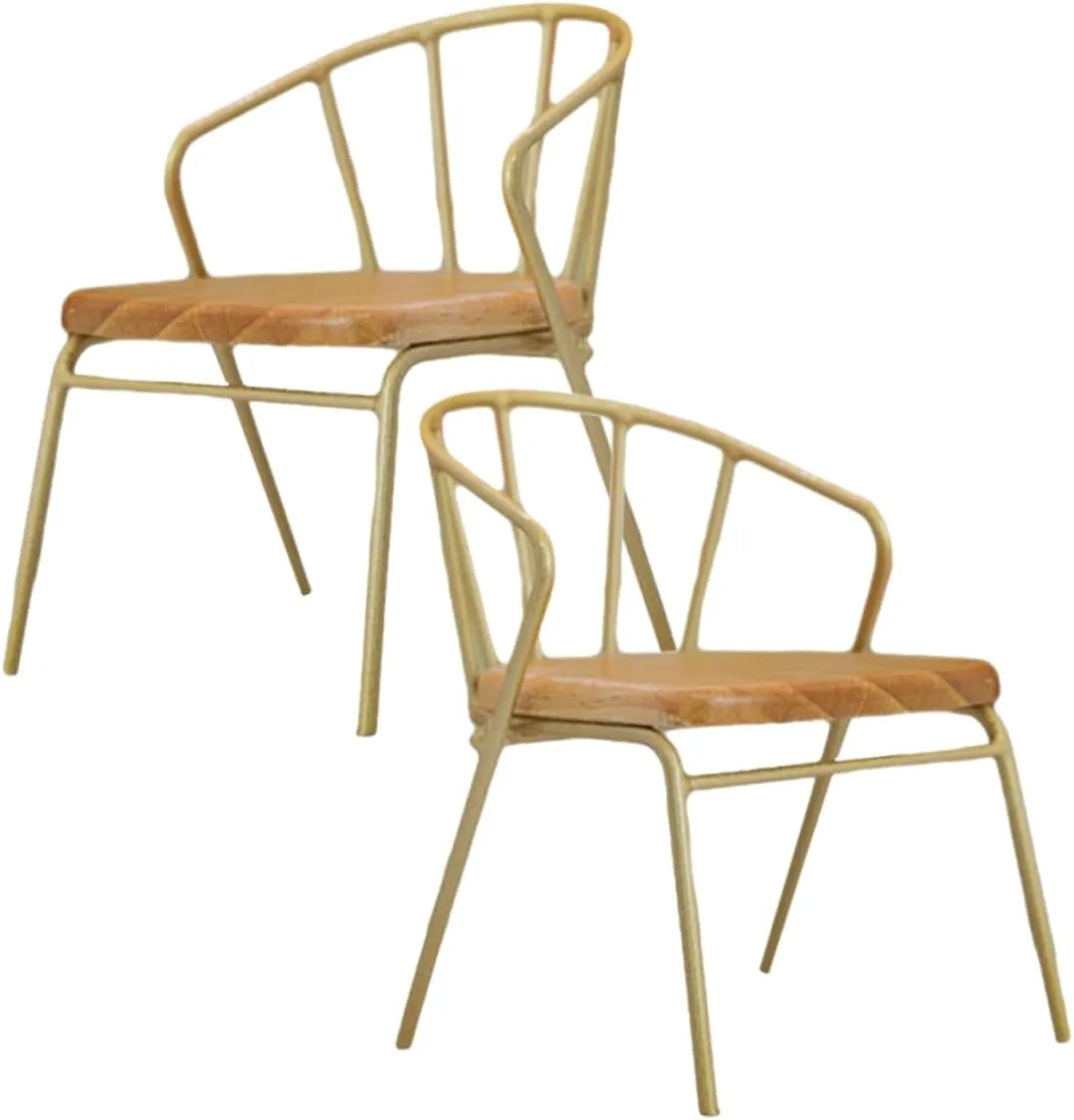 2pcs Mini Wooden Chair Dollhouse Furniture Toys Mini Decorative Chair Models for Dollhouse Decor