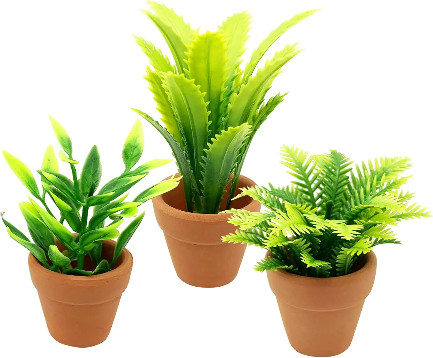 3 Pieces Miniature Potted Plant Trees Artificial 1:12 Mini Dollhouse Scene Bonsai Model Set Accessories Micro Landscape Decoration