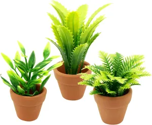 3 Pieces Miniature Potted Plant Trees Artificial 1:12 Mini Dollhouse Scene Bonsai Model Set Accessories Micro Landscape Decoration
