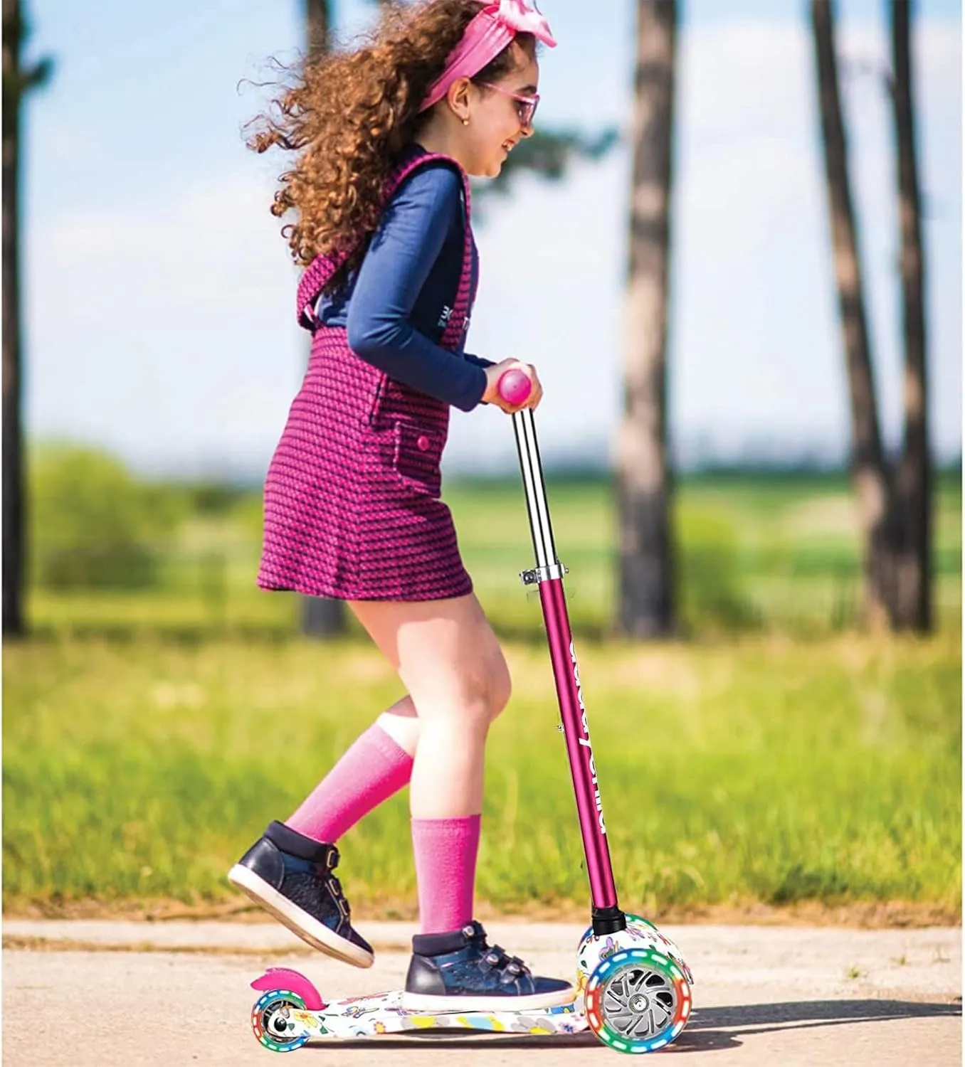 3 Wheel Scooters for Kids, Kick Scooter for Toddlers 3-6 Years Old, Boys and Girls Scooter with Light Up Wheels, Mini Scooter for Children