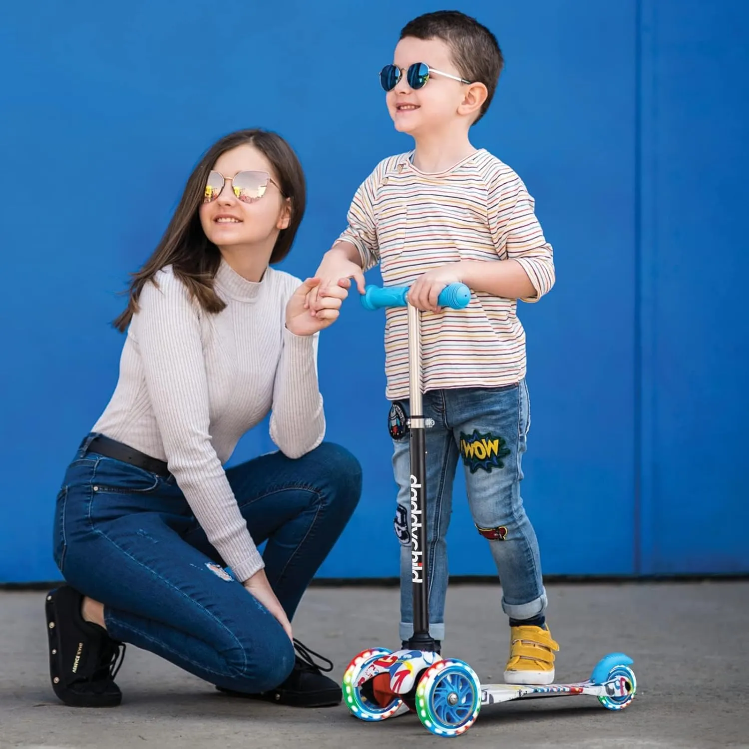 3 Wheel Scooters for Kids, Kick Scooter for Toddlers 3-6 Years Old, Boys and Girls Scooter with Light Up Wheels, Mini Scooter for Children