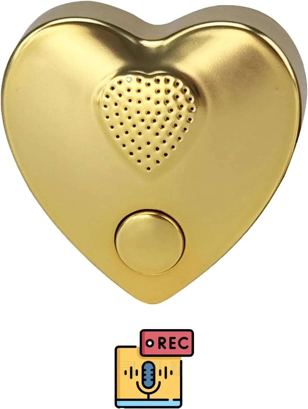 350s Voice Box Recordable Presents Button Sound Box for Stuffed Animals, Voice Recorder for Mother's Day Valentine Christmas Plush Toy,Manual DIY Creative Sound Present for Boys Girls (Gold)