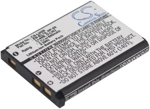 3.7V Battery Replacement for Rollei DS5370 Compactline CL-360TS, Compactline CL370 TS, Compactline CL370TS, Compactline CL-370TS, Compactline CL390 SE
