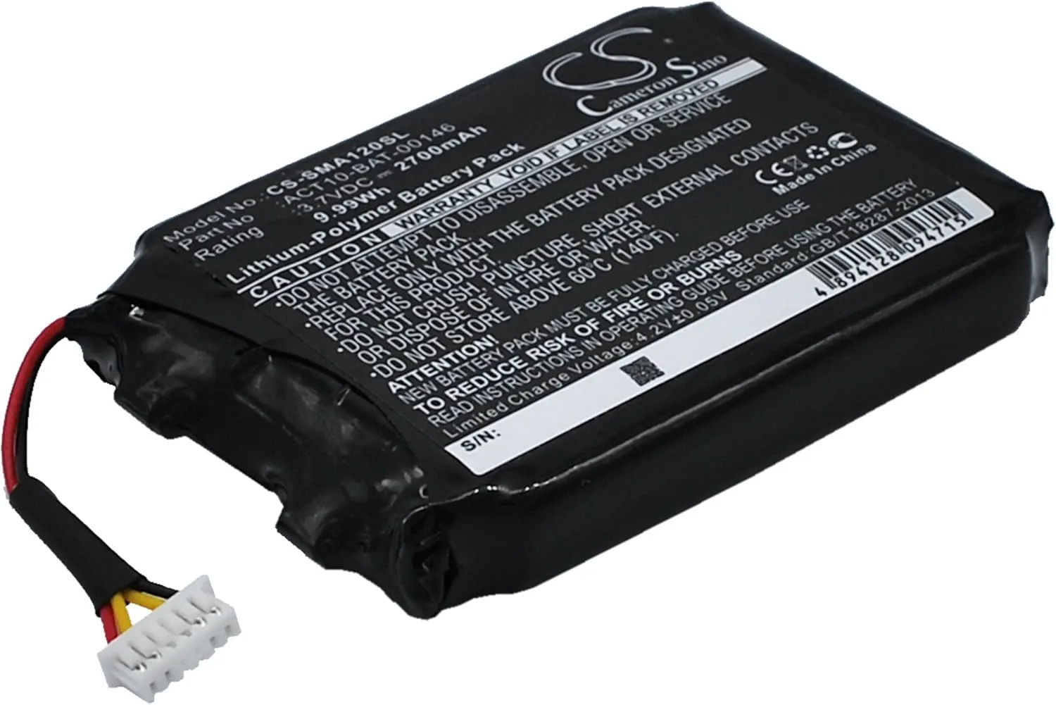 3.7V Battery Replacement for Satmap 1S2PE583759-02X, ACT10-BAT-00146 Active 10, Active 12