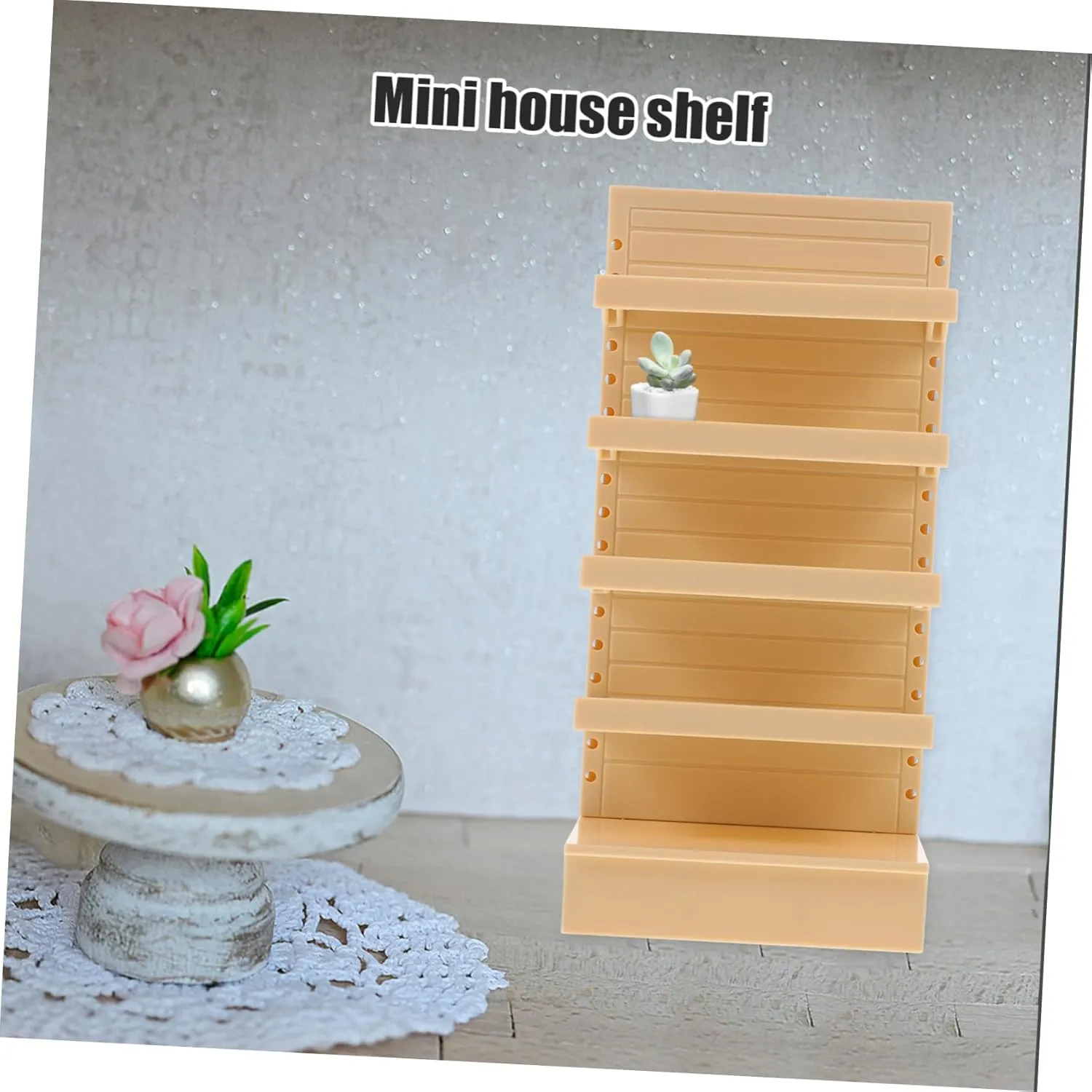 3pcs Miniature Dollhouse Display Shelf Cute Storage Rack for Boys and Girls Room Decor for Furniture Models House Accessories for Toy Collection Birthday