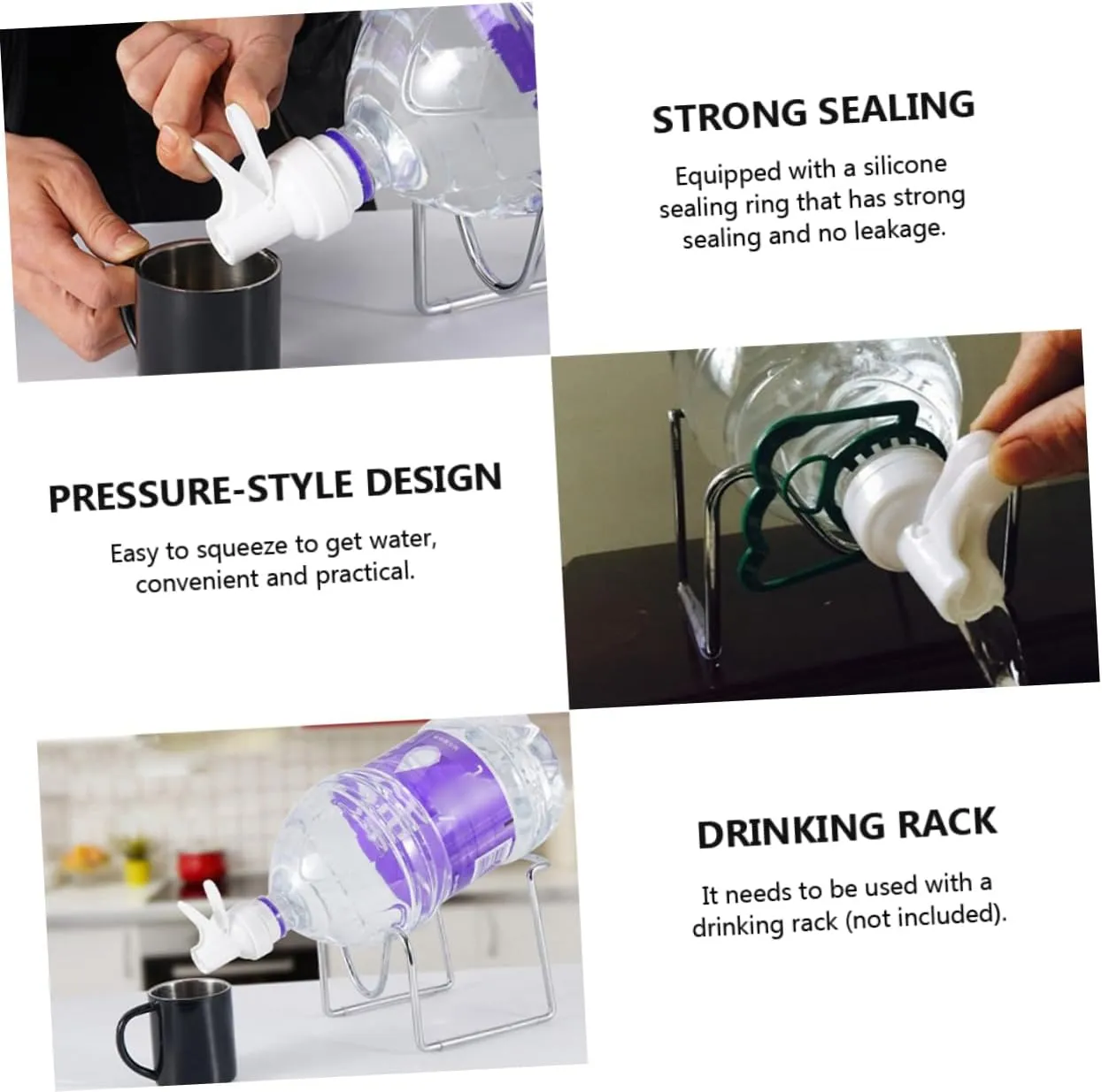 3sets 2pcs Water Dispenser Valve with Dust Top Crown Water Jug Nozzle Easy to Use for Indoor Outdoor Activities for Parties Picnics and Camping 2pcs*3