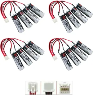 (4 Count) ER6V/3.6V 8000mah PLC Lithium Battery Replacement for Yaskawa HW0470360-A Motoman Robot YASKAWA HW0470360