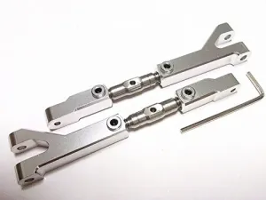 45# Steel Adjustable Upper Arm with Aluminum Ends (2pcs) Silver for HPII Savage X XL 4.6 5.9 Flux HP SS 85066 85067