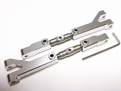45# Steel Adjustable Upper Arm with Aluminum Ends (2pcs) Silver for HPII Savage X XL 4.6 5.9 Flux HP SS 85066 85067