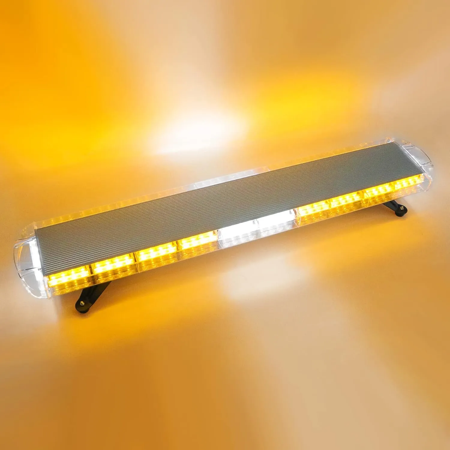 47" 88LED Extreme Bright Intensity Construction Emergency Warning Beacon Strobe Light Bar Rooftop Low Profile Law Enforcement Hazard Flashing for Tow Work Truck Vehicle Amber/White/Amber