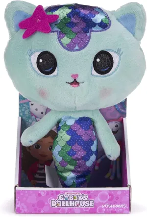 50104 Gabby's Dollhouse 25cm (10-inches) Mercat Character Soft Plush Toy, Green