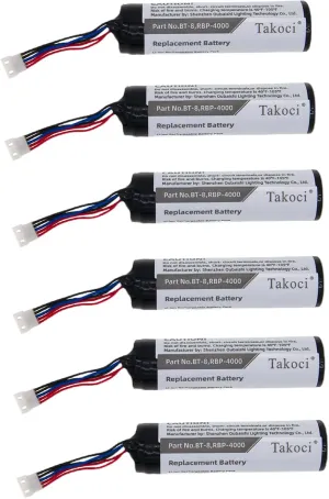 (6-Pack) RBP-4000 Battery Replacement Battery for Gryphon/Datalogic GM4100 GM4130 GM4400 GM4430 GBT4400 GBT4430,fits Part Number RBP-4000 BT-8 128000894 3400mAh