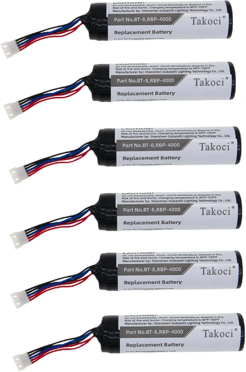 (6-Pack) RBP-4000 Battery Replacement Battery for Gryphon/Datalogic GM4100 GM4130 GM4400 GM4430 GBT4400 GBT4430,fits Part Number RBP-4000 BT-8 128000894 3400mAh