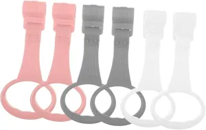 6pcs Crib Hanging Rings up Pull up Rings for Play Pen Handles Hanging Babies Stand Pull Play Handle Six Newborn for Accessory Plastic