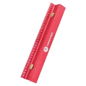 8 Inch Removable Carpenter Framing Square Fence with Edge Marking Ruler, Anodized Solid Aluminum Alloy Body & Brass Knobsn for Woodworking Measuring Ruler Stops Fences
