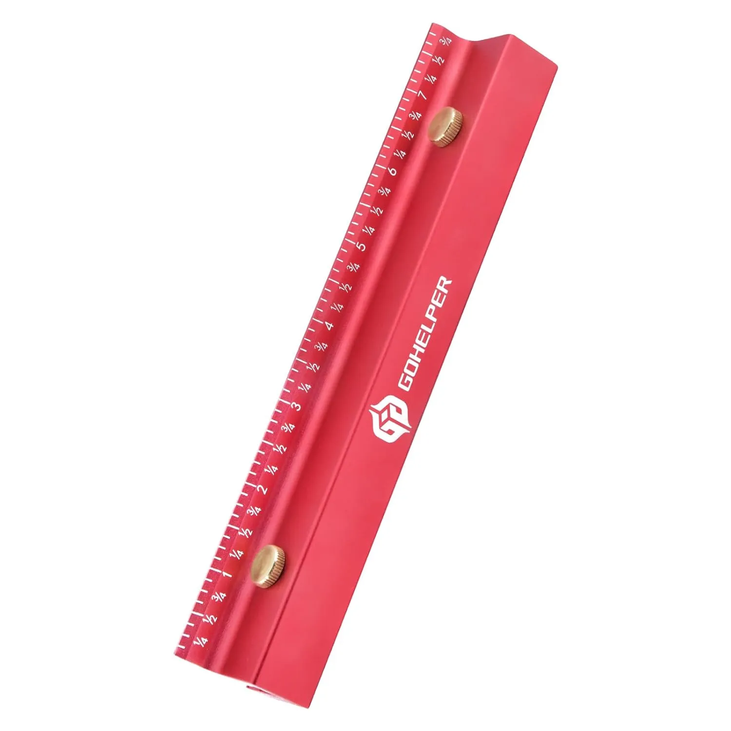 8 Inch Removable Carpenter Framing Square Fence with Edge Marking Ruler, Anodized Solid Aluminum Alloy Body & Brass Knobsn for Woodworking Measuring Ruler Stops Fences